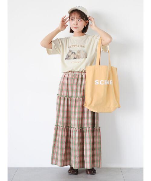 「ehka sopo」 フレアスカート F ネイビー レディース_画像8