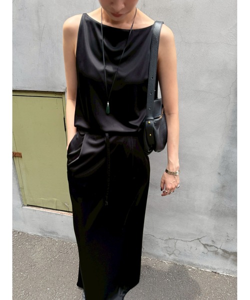RIM.ARK タンクトップ ノースリーブ Triacetate satin tops