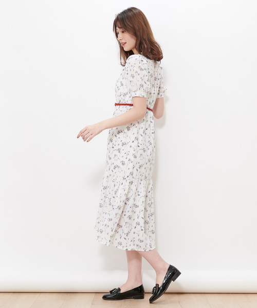 「SUPREME.LA.LA.」 半袖ワンピース MEDIUM ネイビー レディース_画像9