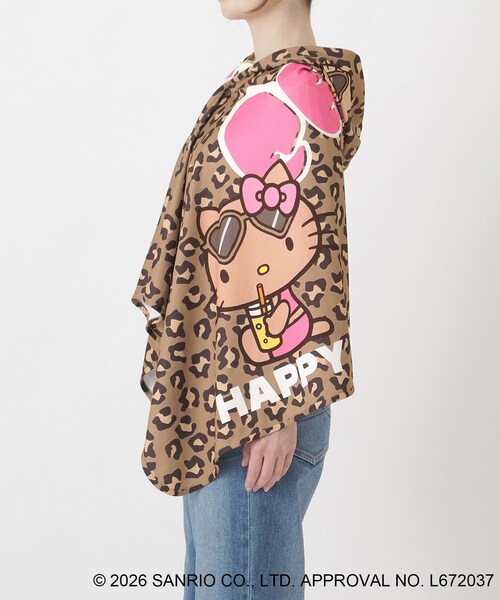 212 KITCHEN STORE 日焼けハローキティ 冷感タオルポンチョ LEOPARD BR