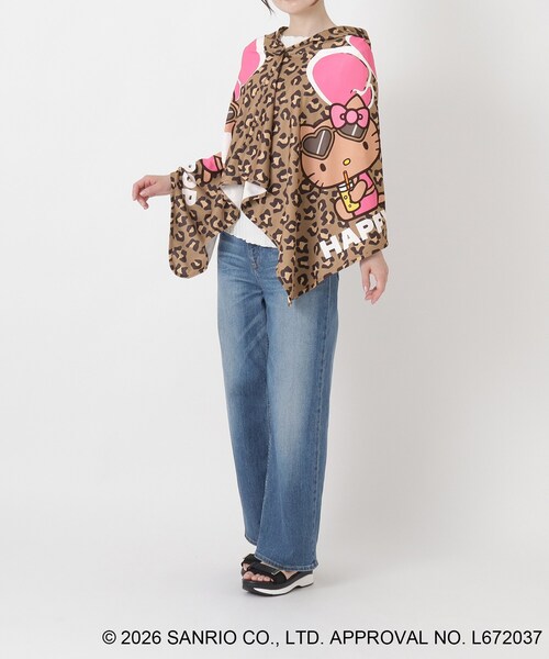 212 KITCHEN STORE 日焼けハローキティ 冷感タオルポンチョ LEOPARD BR