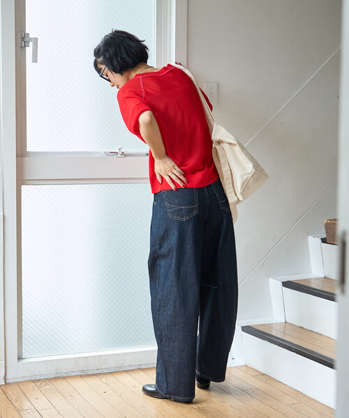 yuga 様kick margin ワイドデニムパンツ　一点物used FREAK'S STORE（フリークスストア） ワイドパンツ ジーンズ デニム