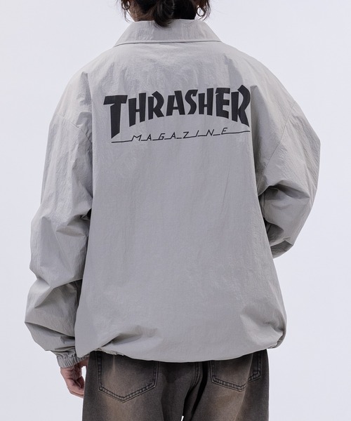 「THRASHER」 コーチジャケット MEDIUM カーキ メンズ_画像4