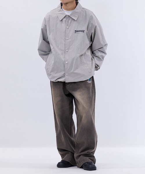 「THRASHER」 コーチジャケット MEDIUM カーキ メンズ_画像5