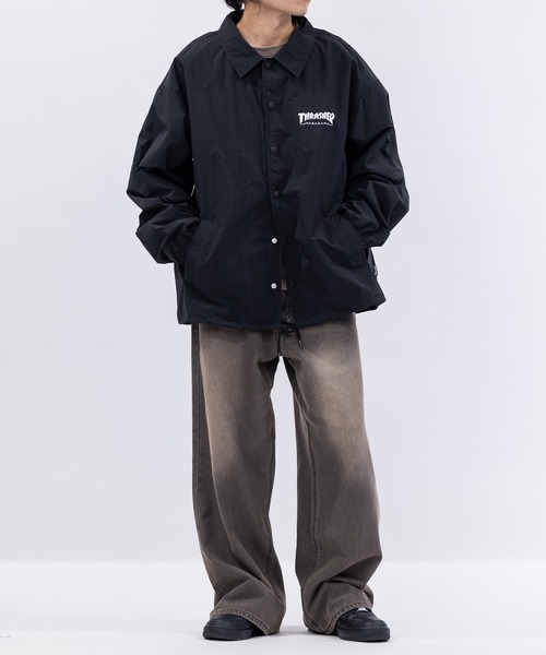 「THRASHER」 コーチジャケット MEDIUM カーキ メンズ_画像8