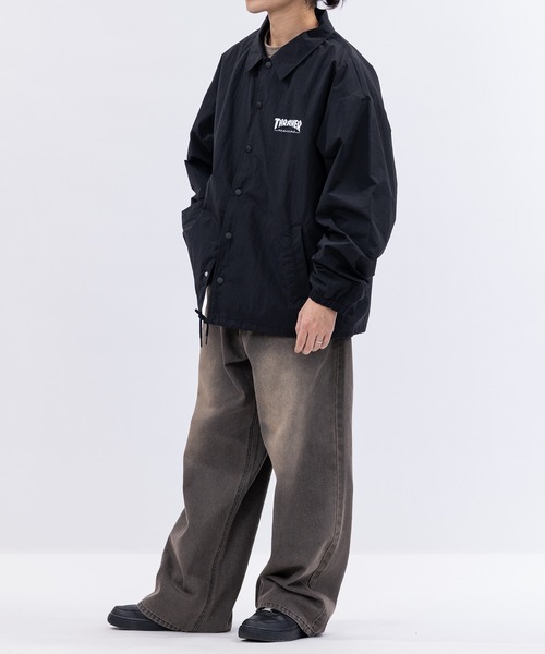 「THRASHER」 コーチジャケット MEDIUM カーキ メンズ_画像9