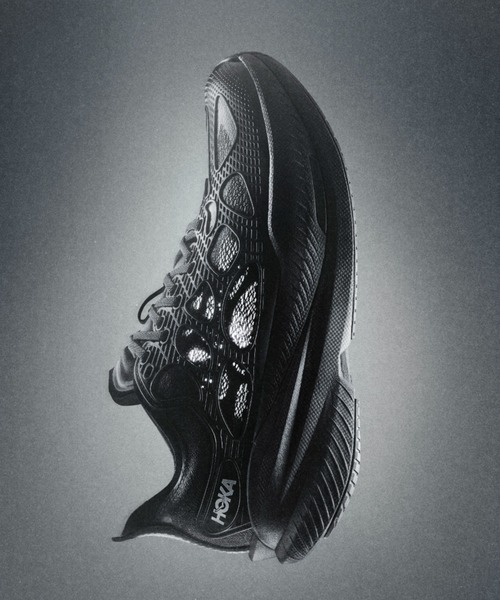 「HOKA」 ローカットスニーカー 28.0cm ブラック メンズ_画像9