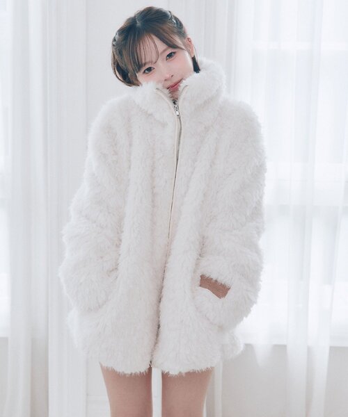 OLIVE des OLIVE（オリーブデオリーブ） ブルゾン アウター Fluffy Fur