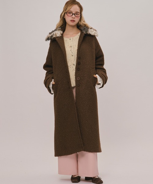loin nuit ステンカラーコート コート 3way logo button long coat
