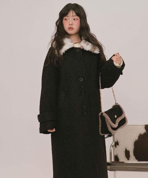 loin nuit ステンカラーコート コート 3way logo button long coat