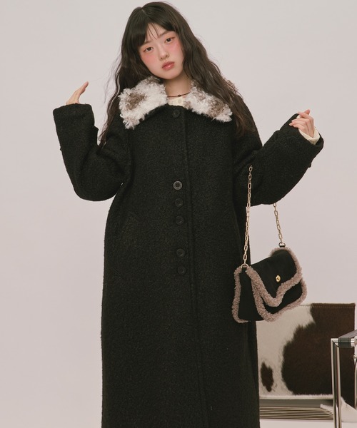 loin nuit ステンカラーコート コート 3way logo button long coat