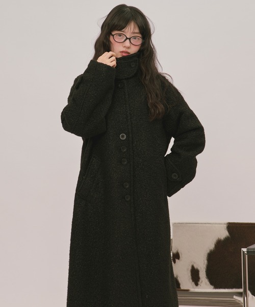 loin nuit ステンカラーコート コート 3way logo button long coat