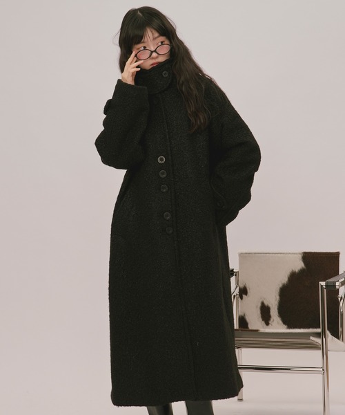 loin nuit ステンカラーコート コート 3way logo button long coat 