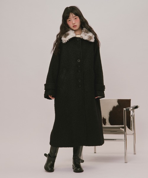 loin nuit ステンカラーコート コート 3way logo button long coat