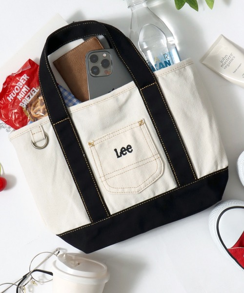 Lee（リー） トートバッグ ミニポケット ロゴ刺繍 ランチサイズ