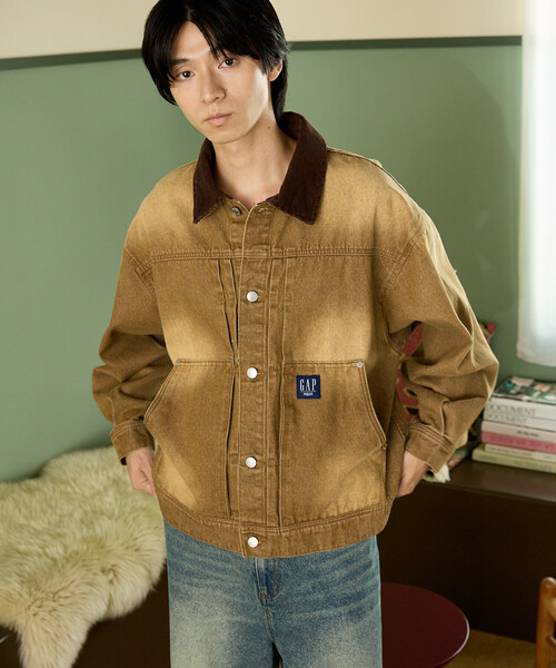 GAP DENIM デニムジャケット コーデュロイ襟付き　OLDGAP Lサイズ GAP（ギャップ） デニムジャケット gジャン PUBLUX × 「セットアップ
