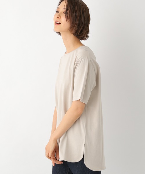 新品未使用品　MACHATT ラウンドヘムロングTシャツ　ベージュ YUDANGI ROUND HEM LONG T-SHIRT ラウンドヘムロングTシャツ| PILABOT