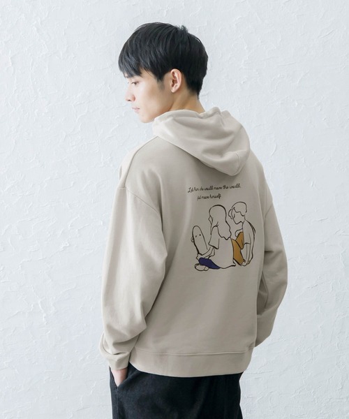 パーカー オーバーサイズ イラストデザイン バックプリント プルオーバーパーカー Zozotown Yahoo 店 通販 Yahoo ショッピング