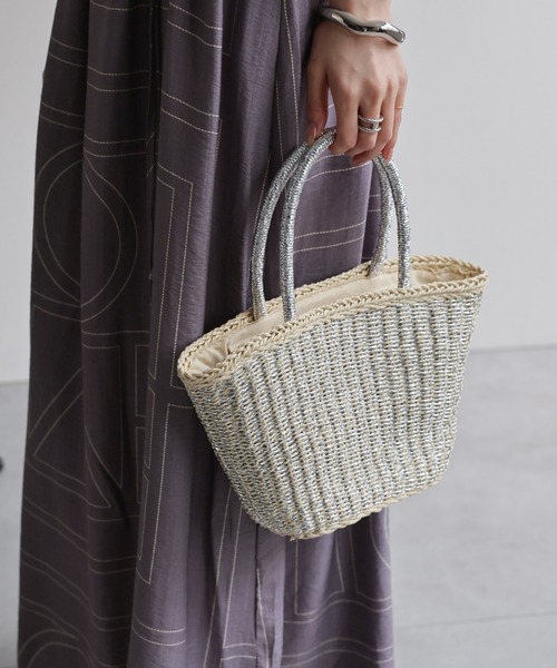 sakishimatokyo かごバッグ カゴバッグ ラメ/グリッター かごバッグ