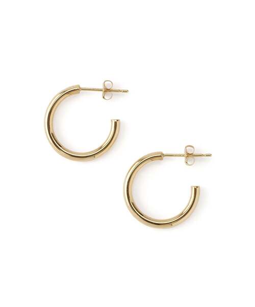 SIENA ROSE ひねりフープピアス　10K イエローゴールド SIENA ROSE（シエナロゼ） ピアス パイプハーフフープピアス「M