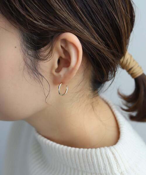 SIENA(現SIENA ROSE) k10 フープピアス SIENA ROSE（シエナロゼ） ピアス パイプハーフフープピアス「M
