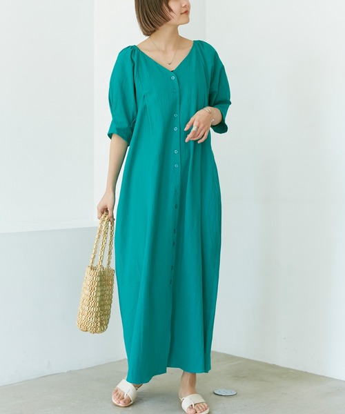 ワンピース 楊柳パフスリーブワンピース Zozotown Yahoo 店 通販 Yahoo ショッピング