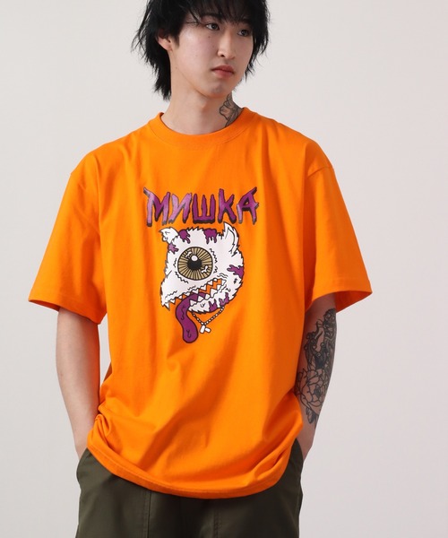 MISHKA（ミシカ） スマホショルダー tシャツ プリント 半袖Tシャツ