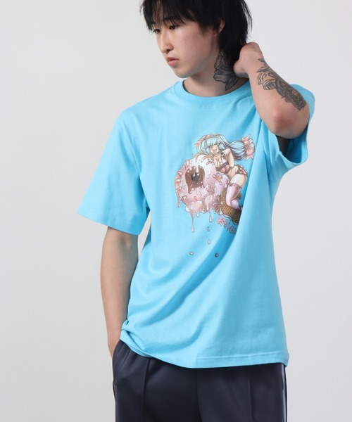 MISHKA（ミシカ） スマホショルダー tシャツ プリント 半袖Tシャツ