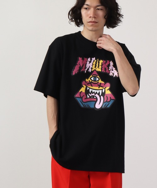 MISHKA（ミシカ） スマホショルダー tシャツ プリント 半袖Tシャツ