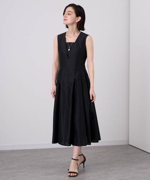 ANAYI ワンピース コットンシルクVネック : ZOZOTOWN Yahoo!店