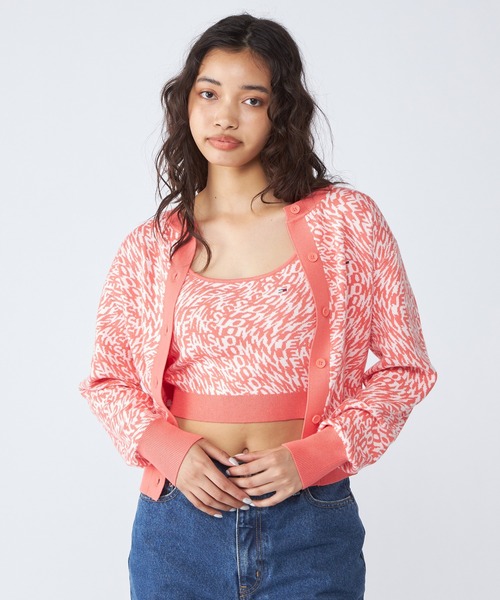 アンサンブル ロゴジャカードツインセット TOMMY JEANS アンサンブル ロゴジャカードツインセット