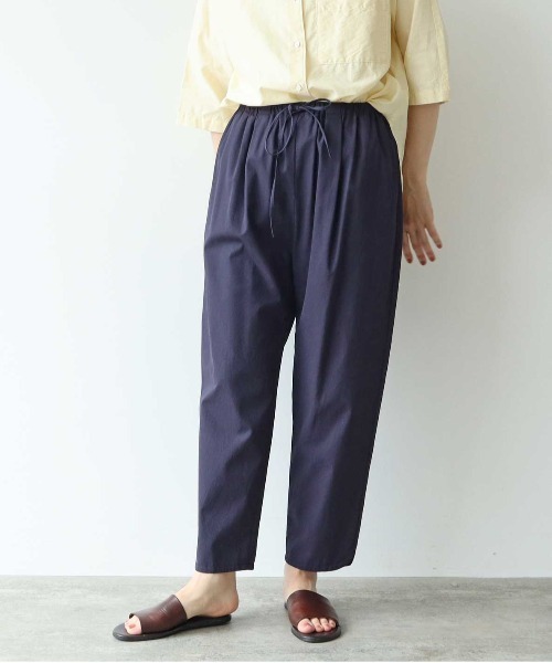 yuni パンツ 80/2強撚Cギャバ ベントヘムパンツ レディース : ZOZOTOWN