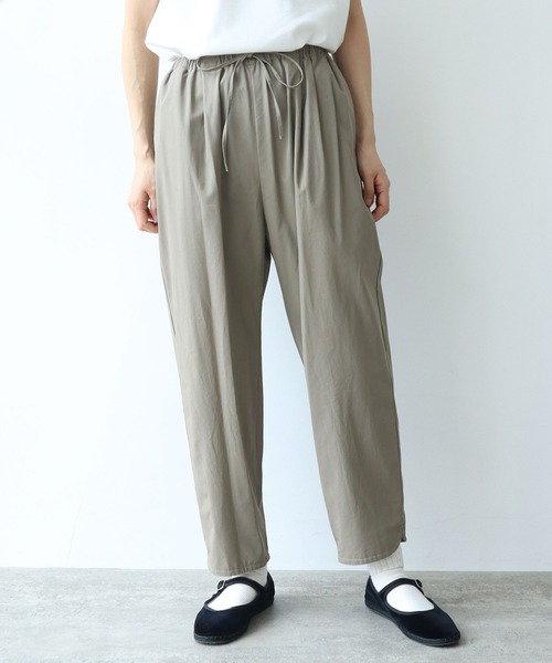 yuni 80/2強撚Cギャバ　ベントヘムパンツ　チャコールグレー　新品タグ付き yuni パンツ 80/2強撚Cギャバ ベントヘムパンツ レディース : ZOZOTOWN
