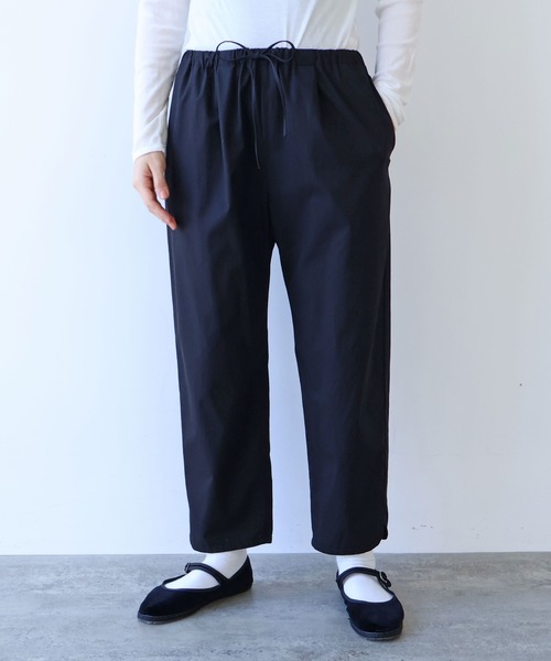 yuni パンツ 80/2強撚Cギャバ ベントヘムパンツ レディース : ZOZOTOWN