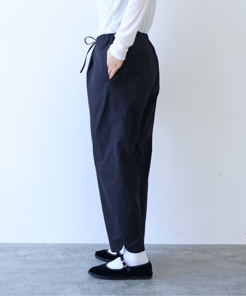 yuni パンツ 80/2強撚Cギャバ ベントヘムパンツ レディース : ZOZOTOWN