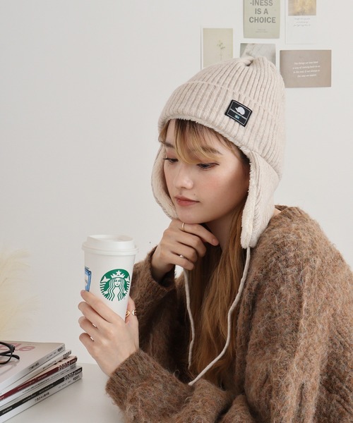Rest&Recreation グレー 耳あて付きニット帽 SCANDINAVIAN FOREST ニット帽 ニットキャップ FOREST 耳当て付