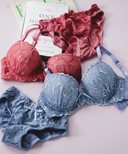 fran de lingerie ブラジャー ショーツセット キュートなハート
