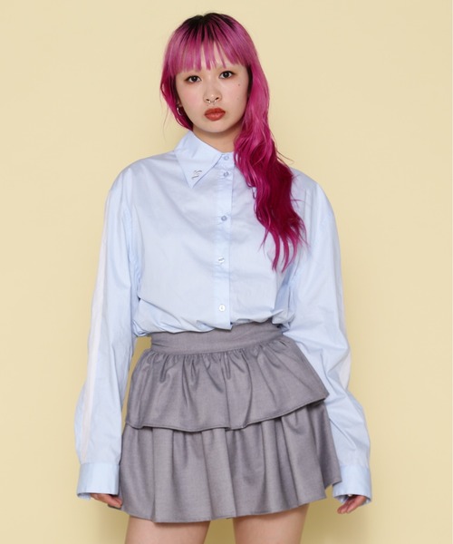 ブラウス シャツ NORA/ノラ/袖ラインビッグブラウス レディース メンズ NORA ブラウス シャツ NORA/ノラ/袖ラインビッグブラウス