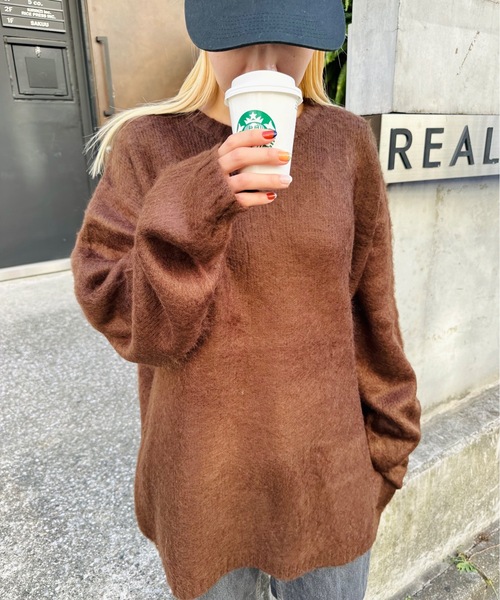 ニット セーター HOUSTON / ヒューストン / MOHAIR TOUCH SWEATER / 22138 レディース メンズ HOUSTON ニット セーター / ヒューストン MOHAIR TOUCH SWEATER