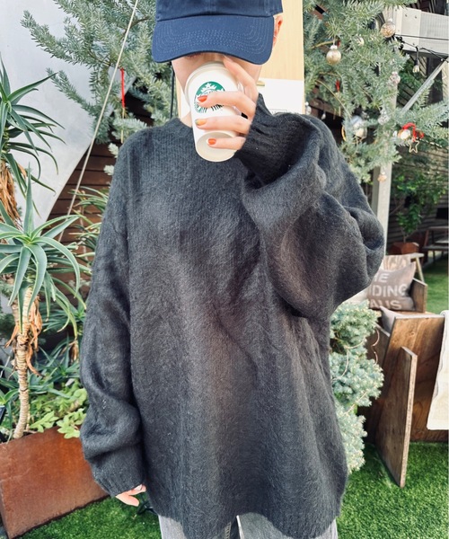 ニット セーター HOUSTON / ヒューストン / MOHAIR TOUCH SWEATER / 22138 レディース メンズ HOUSTON ニット セーター / ヒューストン MOHAIR TOUCH SWEATER