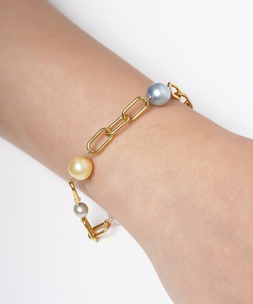 ブレスレット enasoluna Pale color pearl bracelet レディース 