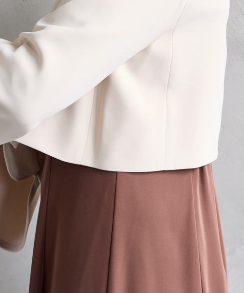 AIMER（エメ） ジャケット ノーカラージャケット 袖ファスナーフレア