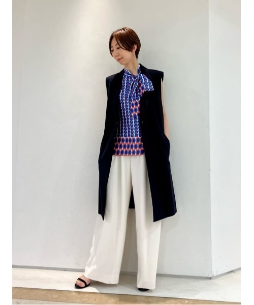 allureville コート アウター マットクロススリーブレス