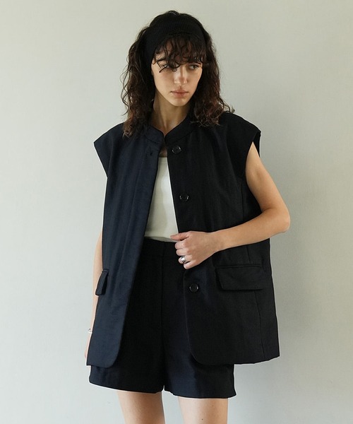CLANE（クラネ） ベスト ジレ PADDED MESH VEST レディース : ZOZOTOWN
