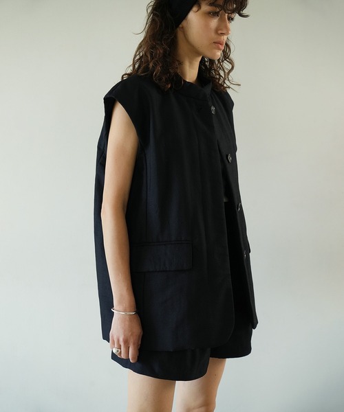 CLANE（クラネ） ベスト ジレ PADDED MESH VEST レディース : ZOZOTOWN