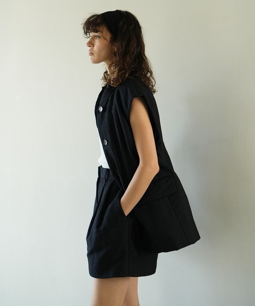CLANE（クラネ） ベスト ジレ PADDED MESH VEST レディース : ZOZOTOWN