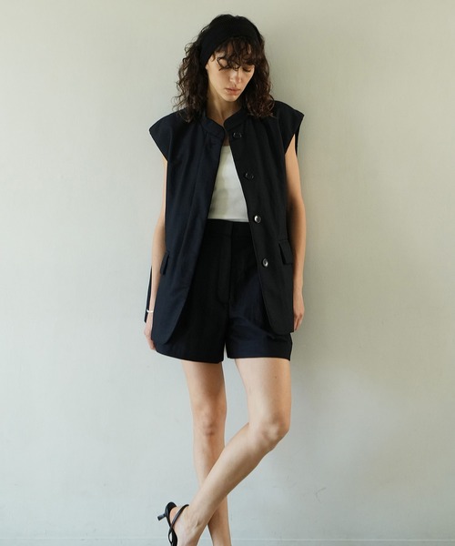 CLANE（クラネ） ベスト ジレ PADDED MESH VEST レディース : ZOZOTOWN