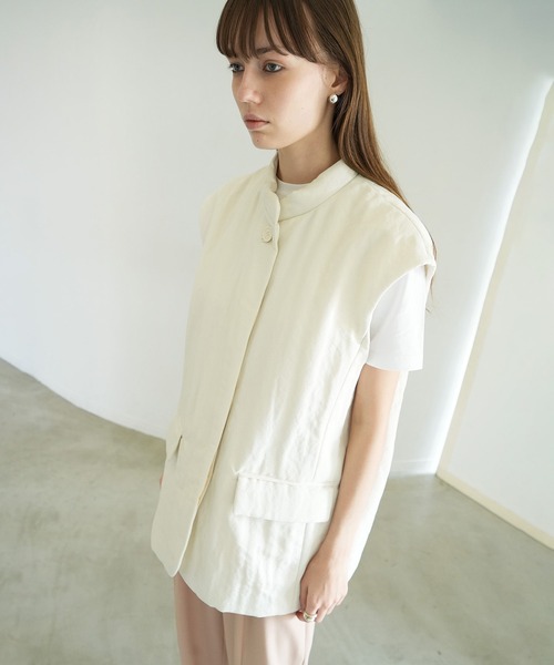 CLANE（クラネ） ベスト ジレ PADDED MESH VEST レディース : ZOZOTOWN