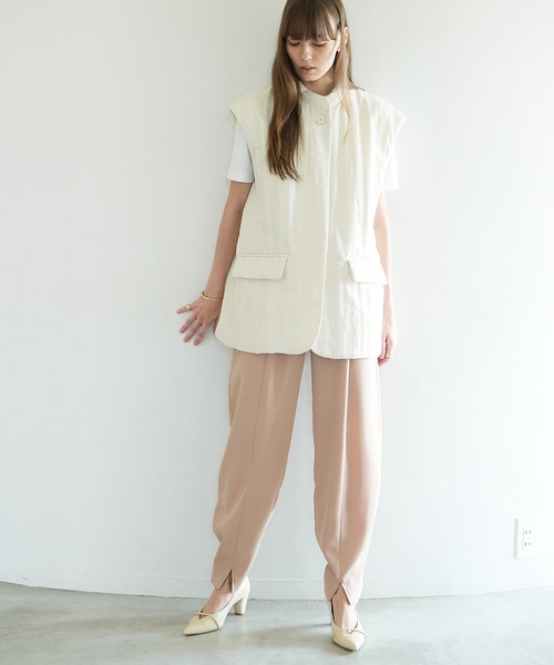 CLANE（クラネ） ベスト ジレ PADDED MESH VEST レディース : ZOZOTOWN