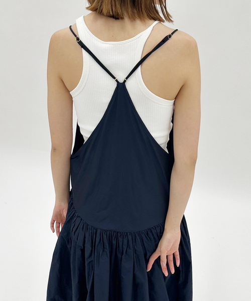 トップス HAKUJI bicolor asymmetry bra top HAKUJI/ハクジ】bicolor asymmetry bra top（カップ付きインナー